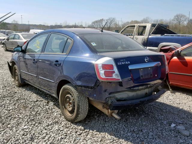 3N1AB6AP5AL713643 - 2010 NISSAN SENTRA 2.0 BLUE photo 3