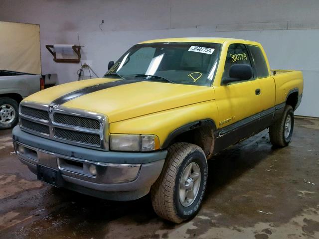 3B7HF12Z7XG106227 - 1999 DODGE RAM 1500 YELLOW photo 2