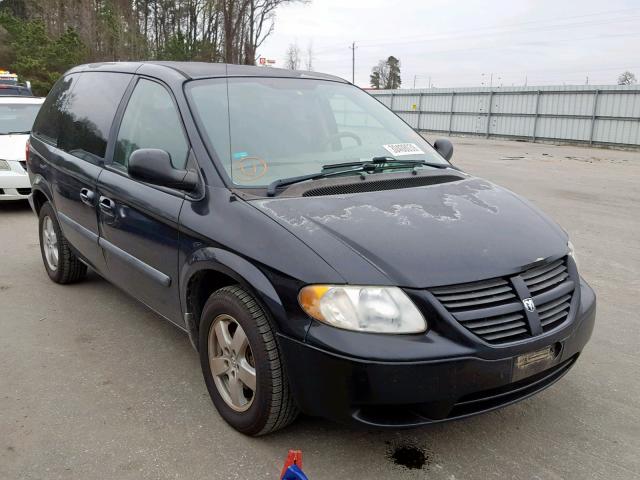 1D4GP45R45B323667 - 2005 DODGE CARAVAN SX BLACK photo 1