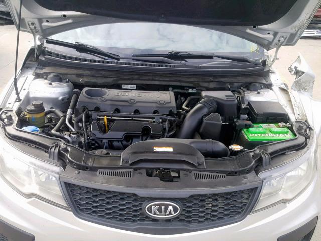 KNAFU6A22C5516463 - 2012 KIA FORTE EX SILVER photo 7