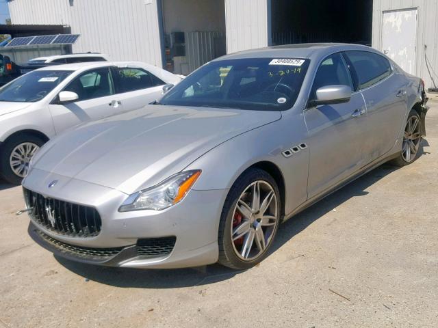 ZAM56RRA1E1095072 - 2014 MASERATI QUATTROPOR SILVER photo 2