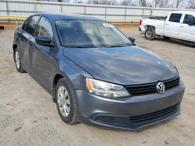 3VW2K7AJ3EM365373 - 2014 VOLKSWAGEN JETTA BASE GRAY photo 1