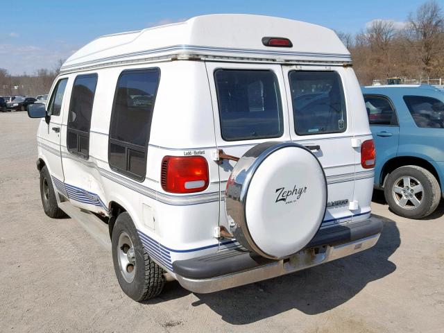 2B6HB21XXVK501525 - 1997 DODGE RAM VAN B2 WHITE photo 3