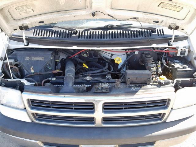 2B6HB21XXVK501525 - 1997 DODGE RAM VAN B2 WHITE photo 7