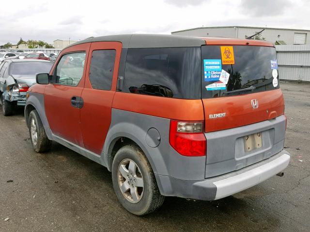 5J6YH28533L012339 - 2003 HONDA ELEMENT EX ORANGE photo 3