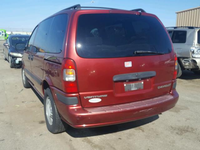 1GNDU03E42D100943 - 2002 CHEVROLET VENTURE BURGUNDY photo 3