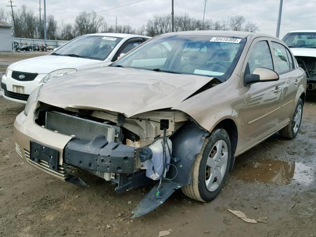 1G1AL58F787292159 - 2008 CHEVROLET COBALT LT GOLD photo 2