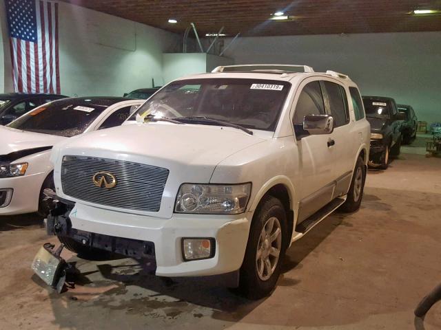 5N3AA08C96N811763 - 2006 INFINITI QX56 WHITE photo 2