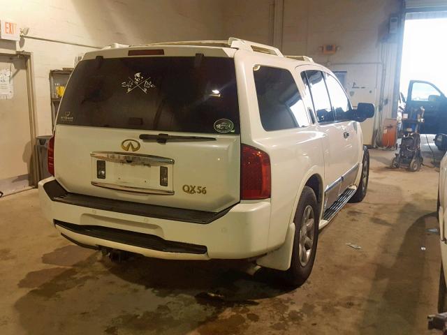 5N3AA08C96N811763 - 2006 INFINITI QX56 WHITE photo 4