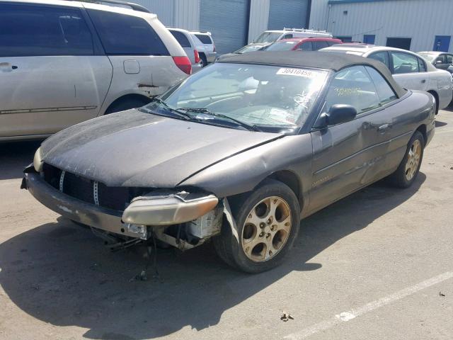 3C3EL55H7YT210266 - 2000 CHRYSLER SEBRING JX GRAY photo 2