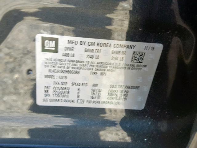 KL4CJHSB2HB062968 - 2017 BUICK ENCORE PRE GRAY photo 10