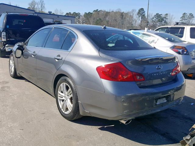 JN1CV6AP6CM628058 - 2012 INFINITI G37 BASE GRAY photo 3