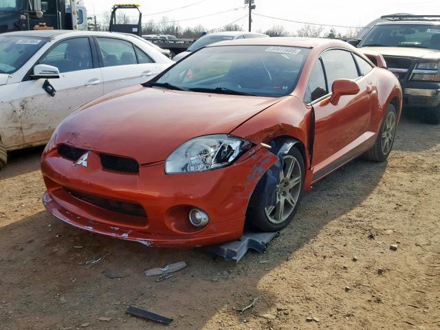 4A3AK64TX8E022976 - 2008 MITSUBISHI ECLIPSE SE ORANGE photo 2