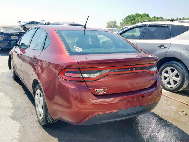 1C3CDFAA3FD311147 - 2015 DODGE DART SE RED photo 3