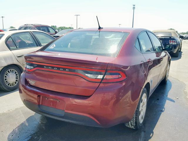 1C3CDFAA3FD311147 - 2015 DODGE DART SE RED photo 4