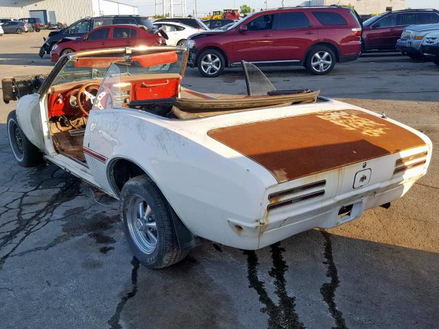 223677U149925 - 1967 PONTIAC FIREBIRD WHITE photo 3