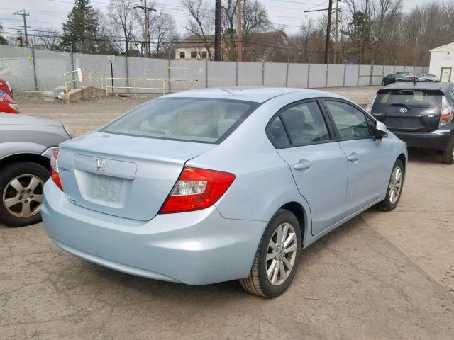 19XFB2F95CE349222 - 2012 HONDA CIVIC EXL BLUE photo 4