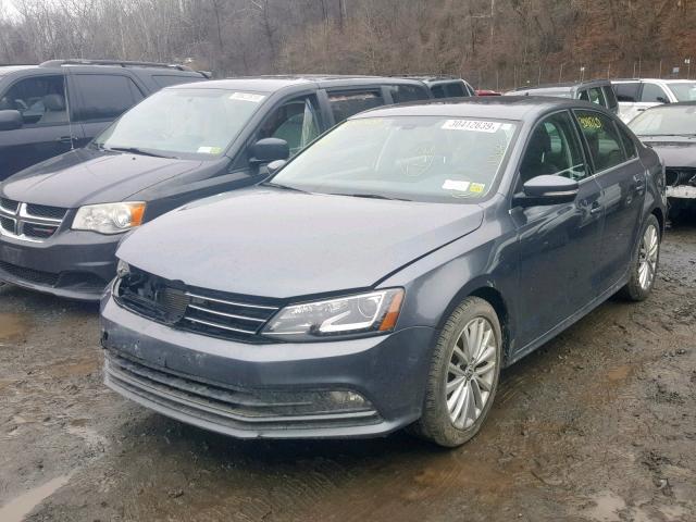 3VWL17AJ7GM382428 - 2016 VOLKSWAGEN JETTA SEL GRAY photo 2