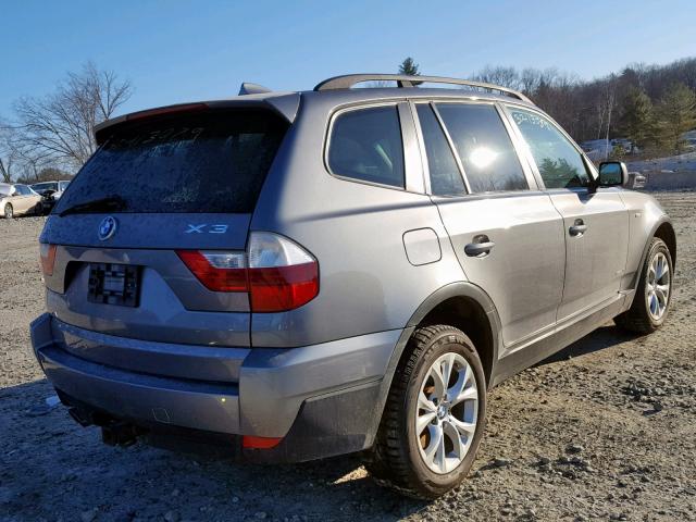 WBXPC93489WJ29870 - 2009 BMW X3 XDRIVE3 SILVER photo 4