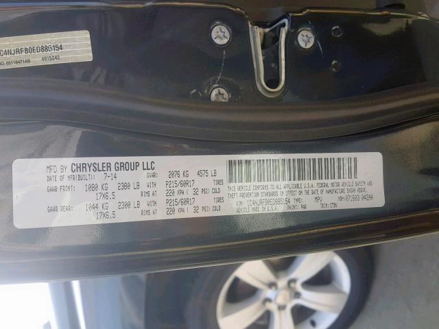 1C4NJRFB0ED885154 - 2014 JEEP PATRIOT LA GRAY photo 10