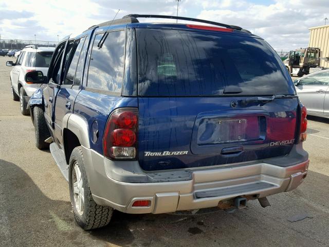 1GNDT13S232200647 - 2003 CHEVROLET TRAILBLAZE BLUE photo 3