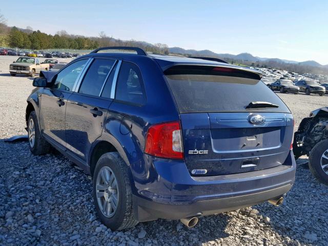 2FMDK3GC2CBA55948 - 2012 FORD EDGE SE BLUE photo 3