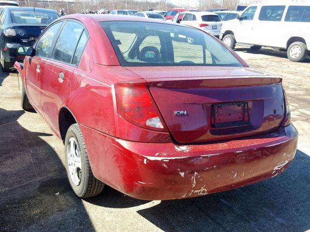 1G8AG52F05Z118268 - 2005 SATURN ION LEVEL BURGUNDY photo 3