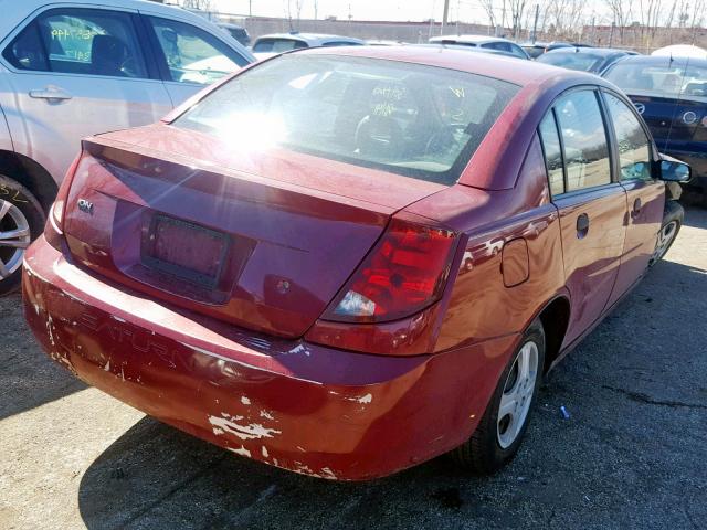 1G8AG52F05Z118268 - 2005 SATURN ION LEVEL BURGUNDY photo 4