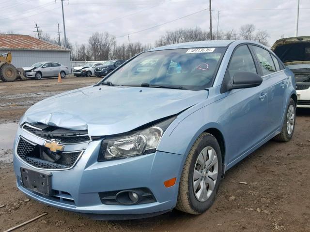 1G1PC5SH4C7198057 - 2012 CHEVROLET CRUZE LS BLUE photo 2