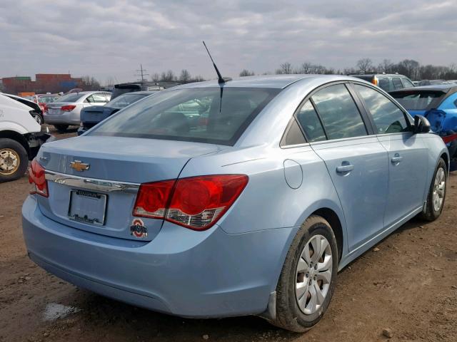 1G1PC5SH4C7198057 - 2012 CHEVROLET CRUZE LS BLUE photo 4