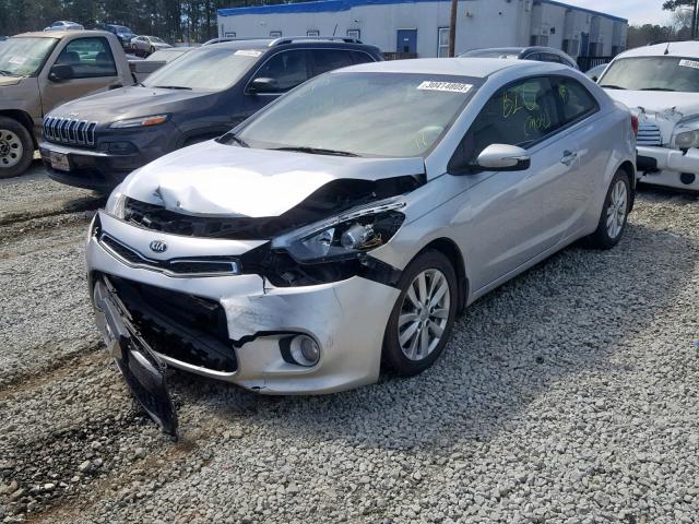 KNAFX6A81E5163115 - 2014 KIA FORTE EX SILVER photo 2