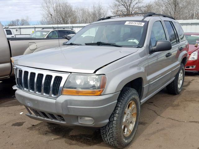 1J4GW48N5YC266042 - 2000 JEEP GRAND CHER GRAY photo 2