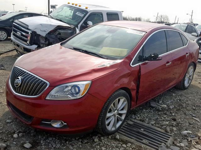 1G4PP5SK6D4100779 - 2013 BUICK VERANO RED photo 2