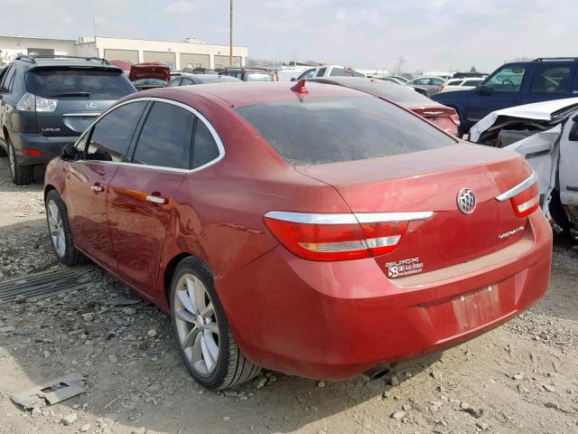 1G4PP5SK6D4100779 - 2013 BUICK VERANO RED photo 3