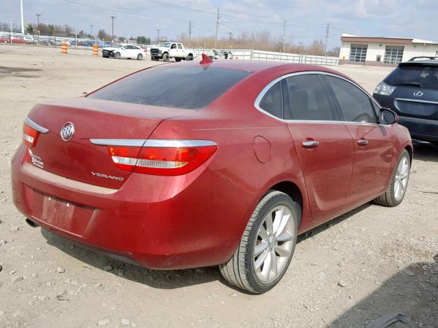 1G4PP5SK6D4100779 - 2013 BUICK VERANO RED photo 4
