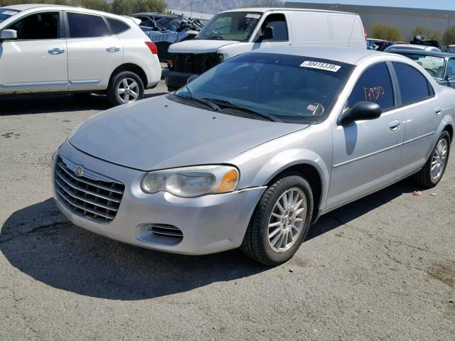 1C3EL46X44N415456 - 2004 CHRYSLER SEBRING LX SILVER photo 2