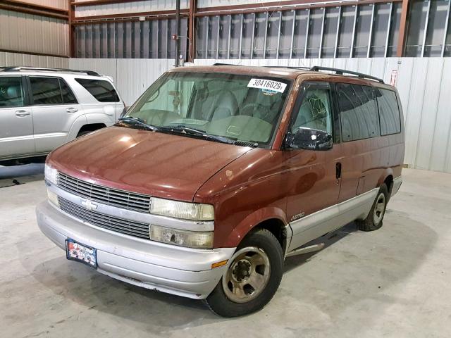 1GNDM19W0XB155477 - 1999 CHEVROLET ASTRO MAROON photo 2