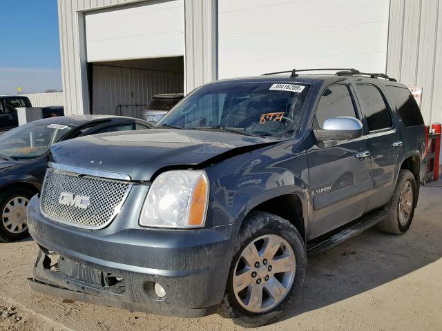 1GKFK13078J208974 - 2008 GMC YUKON BLUE photo 2