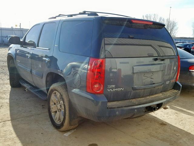 1GKFK13078J208974 - 2008 GMC YUKON BLUE photo 3