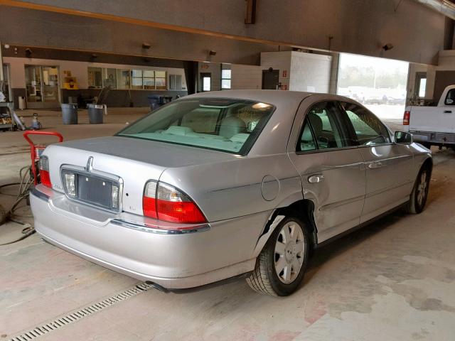 1LNHM86S84Y664046 - 2004 LINCOLN LS SILVER photo 4