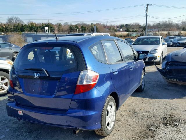 JHMGE8H37DC032475 - 2013 HONDA FIT BLUE photo 4