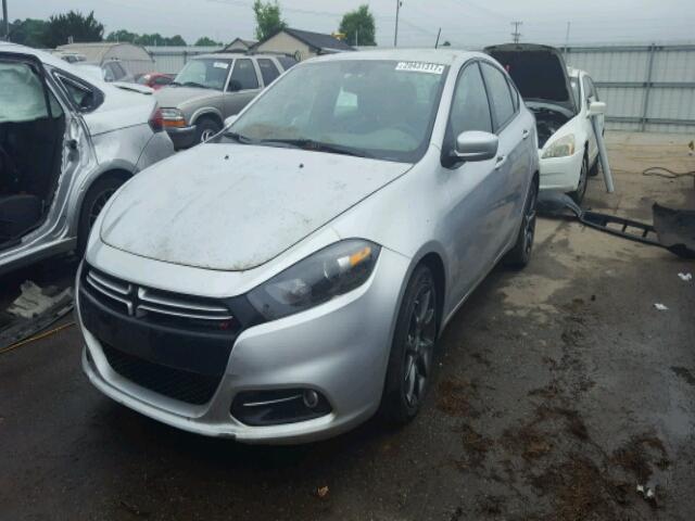 1C3CDFBH4DD157296 - 2013 DODGE DART SXT SILVER photo 2