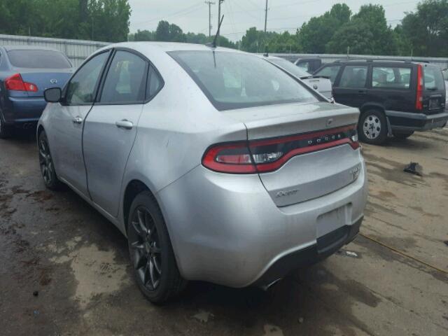 1C3CDFBH4DD157296 - 2013 DODGE DART SXT SILVER photo 3