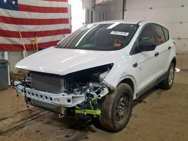 1FMCU0F75HUF00189 - 2017 FORD ESCAPE S WHITE photo 2