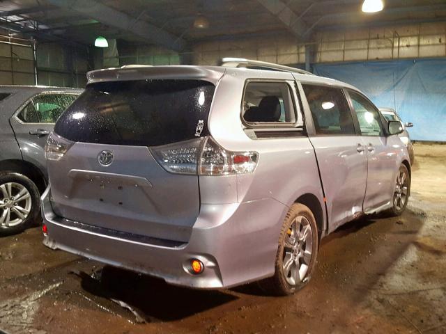 5TDXK3DCXBS136425 - 2011 TOYOTA SIENNA SPO BLUE photo 4