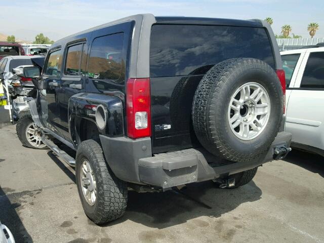 5GTEN13E298144158 - 2009 HUMMER H3 BLACK photo 3