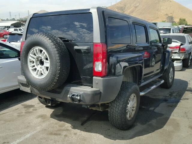 5GTEN13E298144158 - 2009 HUMMER H3 BLACK photo 4