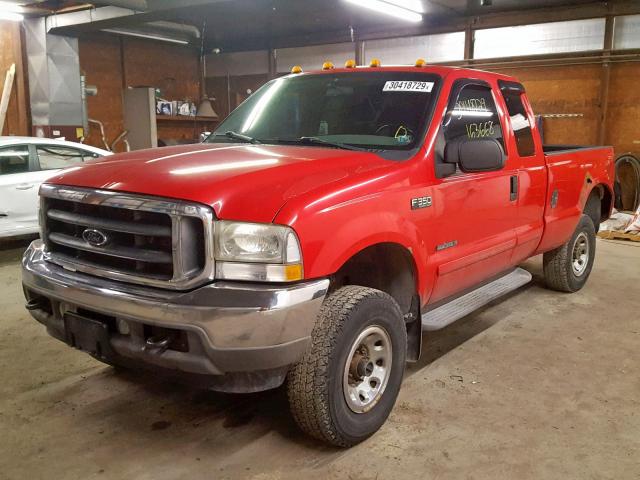 1FTSX31FX2EB81252 - 2002 FORD F350 SRW S RED photo 2