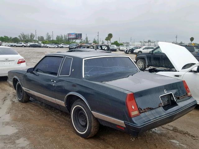 1G1GZ37Z0GR206654 - 1986 CHEVROLET MONTE CARL BLUE photo 3