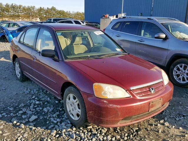 2HGES15542H550330 - 2002 HONDA CIVIC LX BURGUNDY photo 1